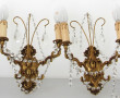 Deux paire d'appliques en bronze doré et