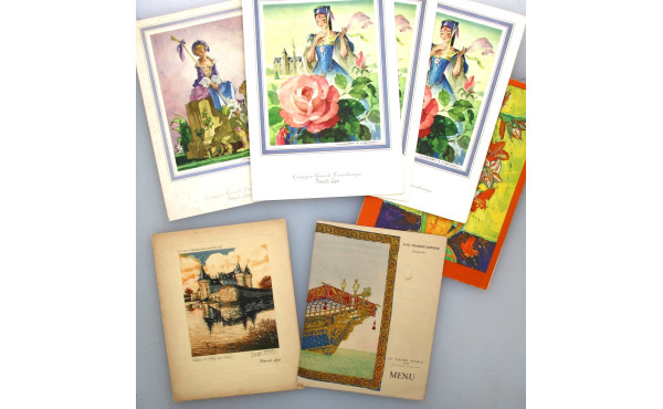 MENUS DE PAQUEBOTS Normandie, France, Ch