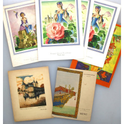 MENUS DE PAQUEBOTS Normandie, France, Ch