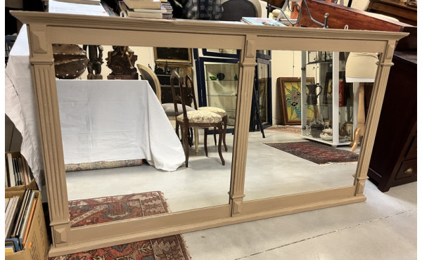 Important miroir à encadrement en bois p