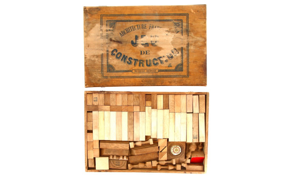Jeu de construction début Xxème en bois