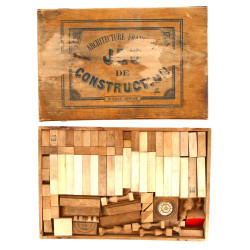 Jeu de construction début Xxème en bois