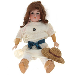 Poupée allemande ancienne tête porcelain