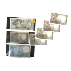Lot de billets de banque France : 5 B 10