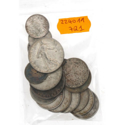 Lot de pièces en argent : 3 pièces de 2 