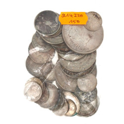 Lot de pièces de monnaie argent, différe