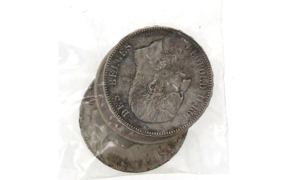 Lot de 3 pièces de 5 F écus XIXème (une 
