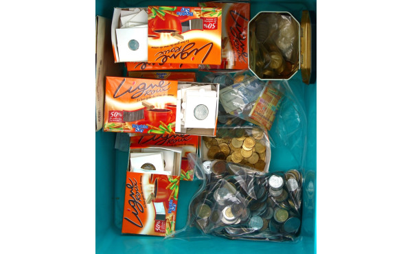 Lot de pièces de monnaie en métal: Franc