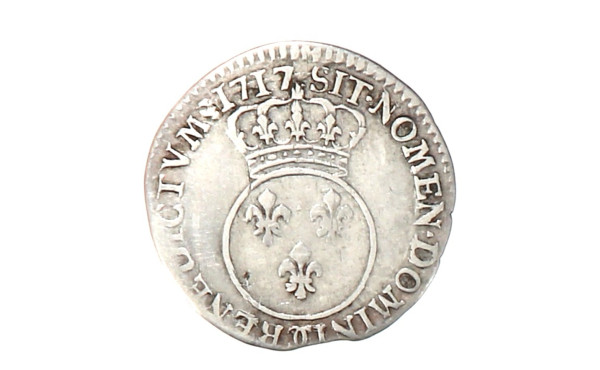 France - Louis XV - 1/10 Ecu vertugaden 