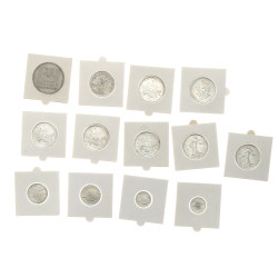 Lot de pièces en argent : 8 pièces de 5 