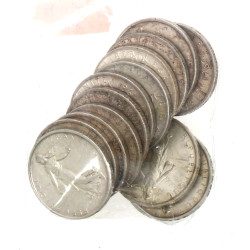 13 pièces de 5 F argent, années 60