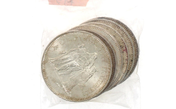 Lot de 6 pièces de 50 F argent