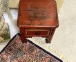 Petite table chinoise à patine rouge ouv