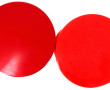 2 tabourets tamtam en plastique rouge et