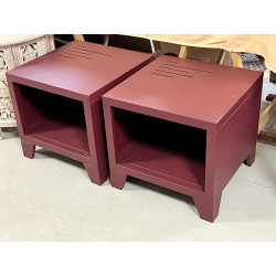 Paire de chevets style industriel en mét