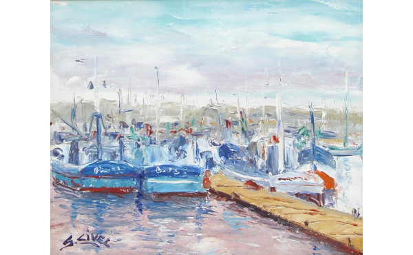 Georges CIVEL (1919-?) "Concarneau", hui