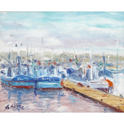 Georges CIVEL (1919-?) "Concarneau", hui