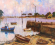 Robert Le RHUN (1936-2006) "Bateaux au q