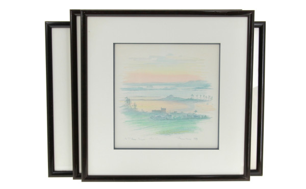 L. KEMENER (Xxe) - Lot de 3 aquarelles s