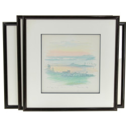 L. KEMENER (Xxe) - Lot de 3 aquarelles s