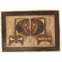 P.CHARLES (Xxème) "Visage cubique", tech