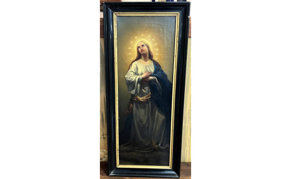 Ecole Française fin XIXème "Sainte Vierg