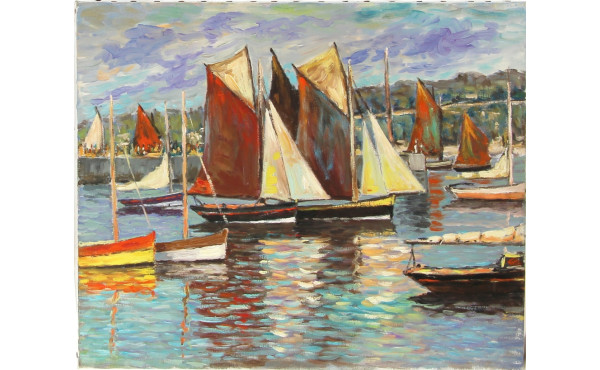 Robert Le RHUN (1936-2006) "Marine " HS