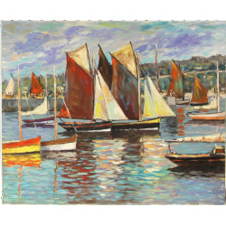 Robert Le RHUN (1936-2006) "Marine " HS