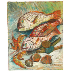 Robert Le RHUN (1936-2006) "La godaille"