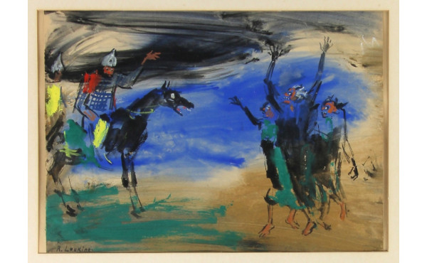 Rotislas LOUKINE (1904-1988) "Scène anim