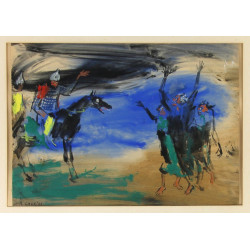 Rotislas LOUKINE (1904-1988) "Scène anim