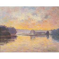 Robert Le RHUN (1936-2006) "Le port de 