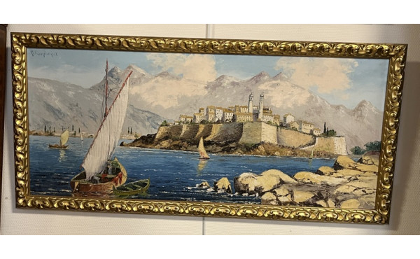 René BONDENET (XXème) "Marine dans le su