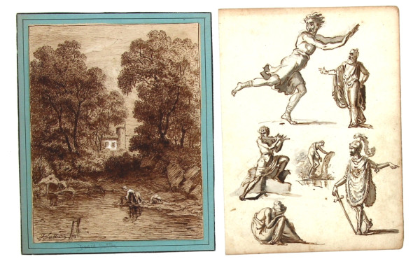 David SUTTER (1811-1880) "Lavandière au 