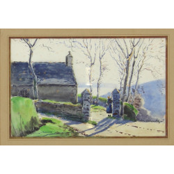 Julien HELGOUALCH (XIX-XX) "Bretonne prè