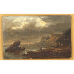 Ecole Française XIXème "Bord de côte ani