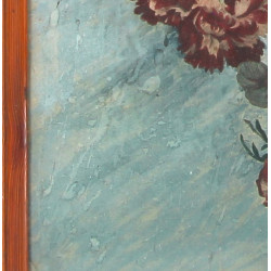 "Vase fleuri", gravure ancienne, rehauss