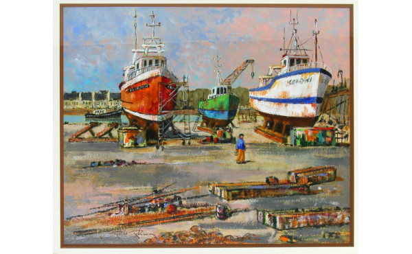 Robert Le RHUN (1936-2006) "Carénage à C