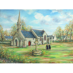 Gabriel CARADEC (1920-2004) "Chapelle Sa