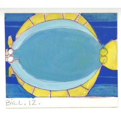 BILL (Daniel MAZE, Xxème) "Poisson bleu 