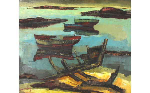 Paul KEROUEDAN (1929-2016) "Cimetière d