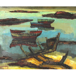 Paul KEROUEDAN (1929-2016) "Cimetière d