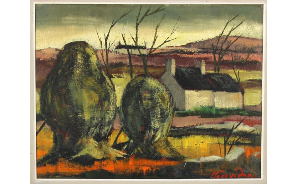 Paul KEROUEDAN (1929-2016) "Paysage de 