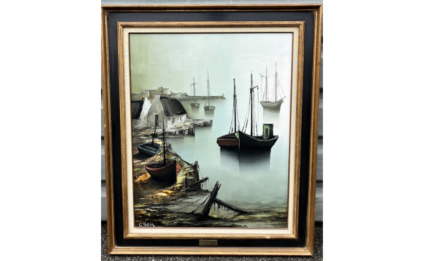 Gilbert BRIA (1933) "Bateaux de pêche au