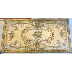 Paire de tapis en laine à décor de corbe