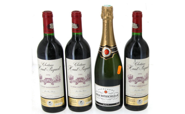 Lot de 4 bouteilles: -3 B LUSSAC St EMI
