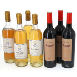 Lot de 7 bouteilles: - 3 B REIGNAC 201