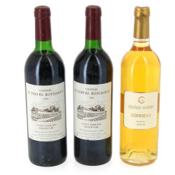 Lot de 3 bouteilles: - 2 B Ch TERTRE RO