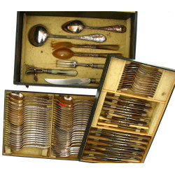 APOLLO - Ménagère en métal argenté décor
