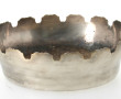 Verrière en métal argenté, H 9,5 x L 27,